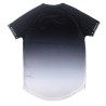 SikSilk S/S Raglan Curved Hem Tech Tee - Black/White