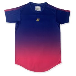 SikSilk Marl Fade Panel Tech Tee - Neon Blue